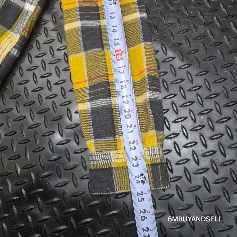 The‎ North Face Arroyo Flannel Shirt Mens Medium Yellow Plaid NF0A4QPJ F22